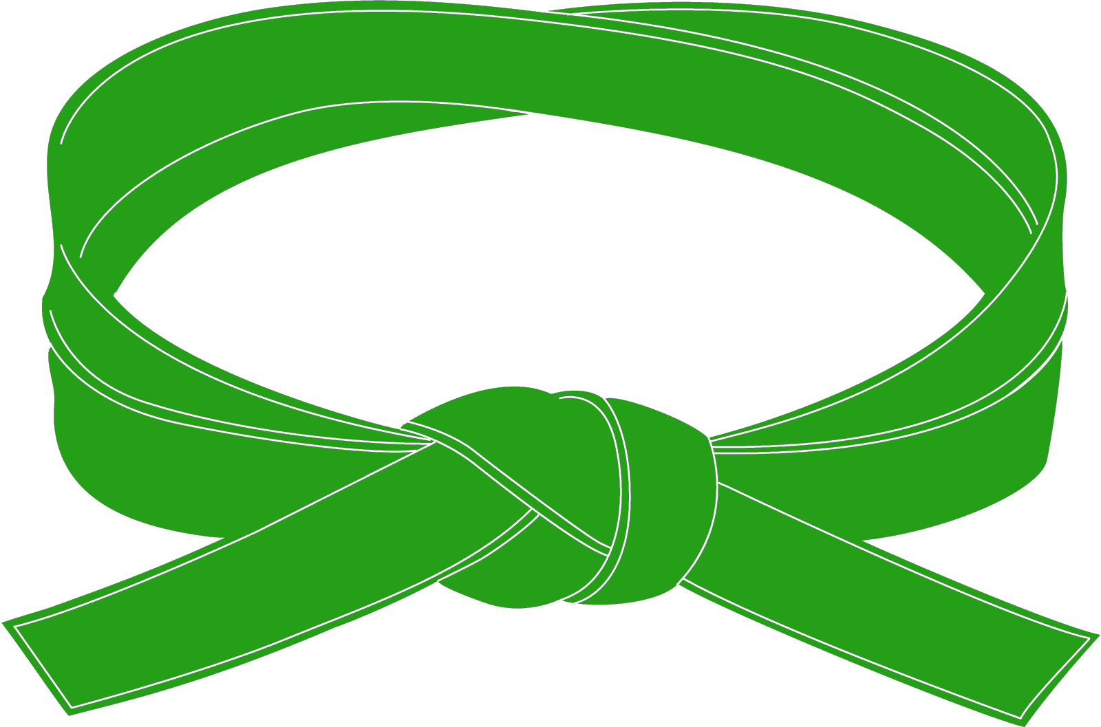 Ceinture verte de Karaté seule